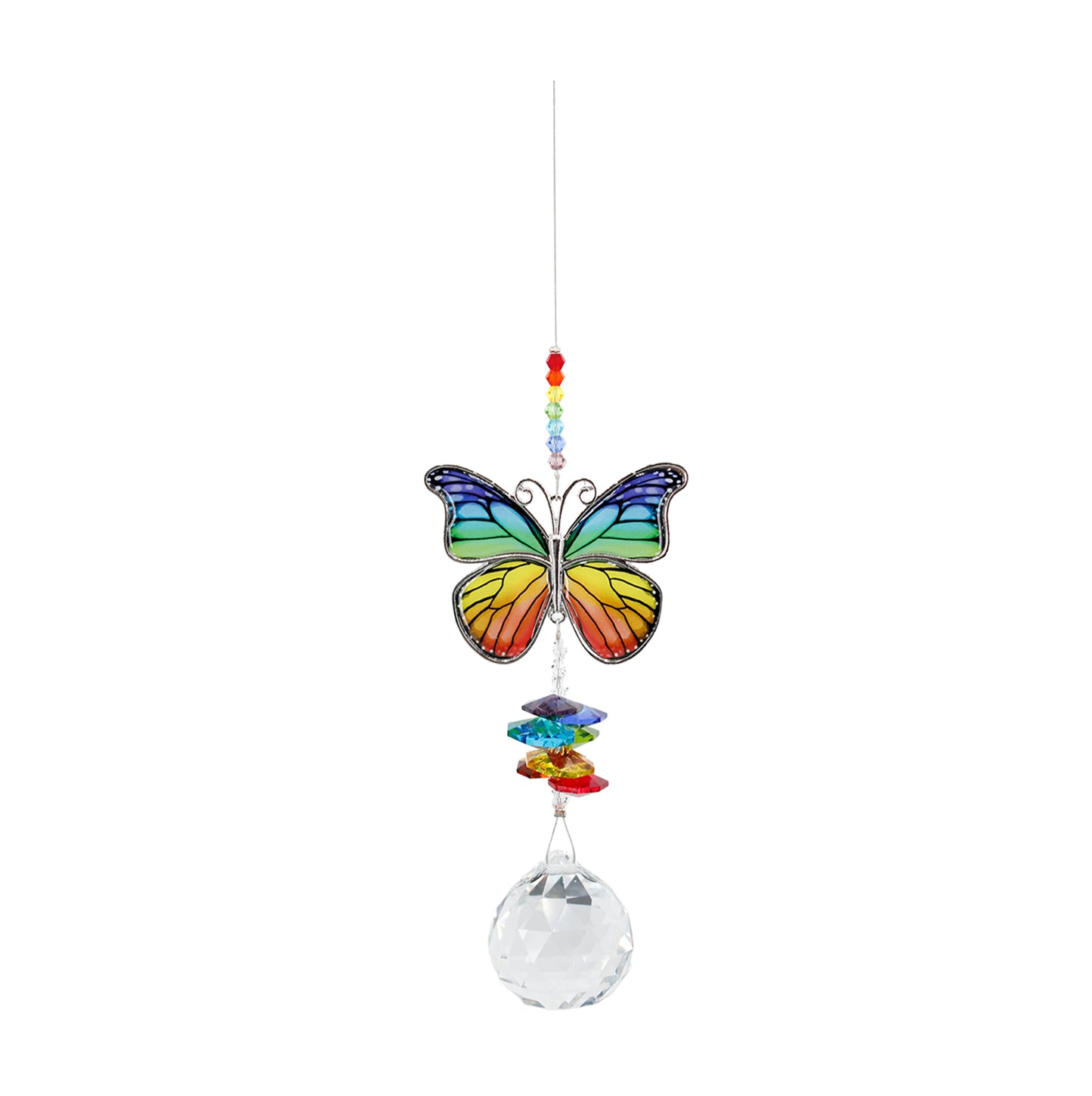 Butterfly Crystal Suncatcher Rainbow