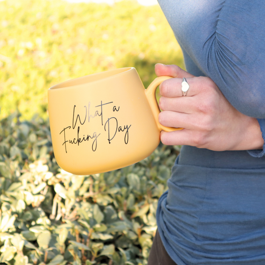 What a Fucking Day Jumbo Cappuccino Mug