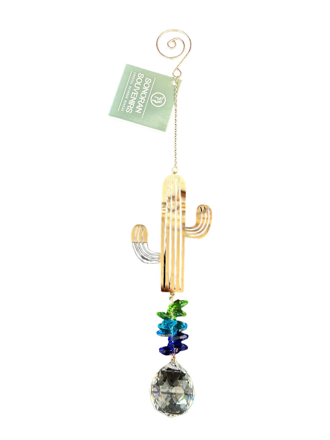 Cactus Rainbow Crystal Sun Catcher