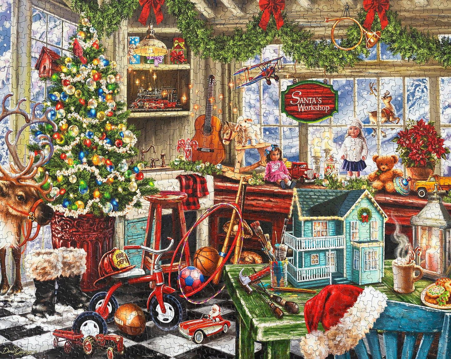 Santa's Workshop 1000 Piece Jigsaw Puzzle