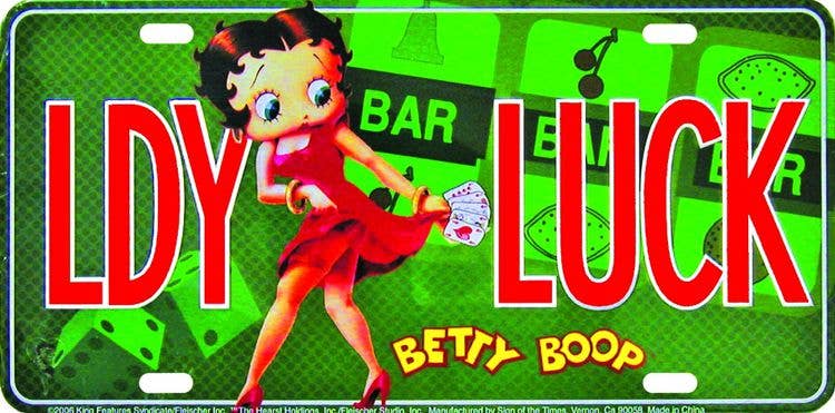 Betty Boop - Lady Luck - License Plate