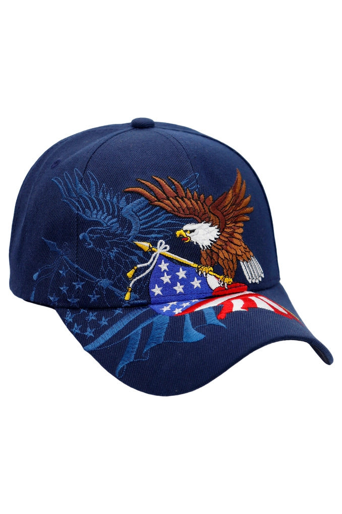 American Flag Bald Eagle Baseball Cap