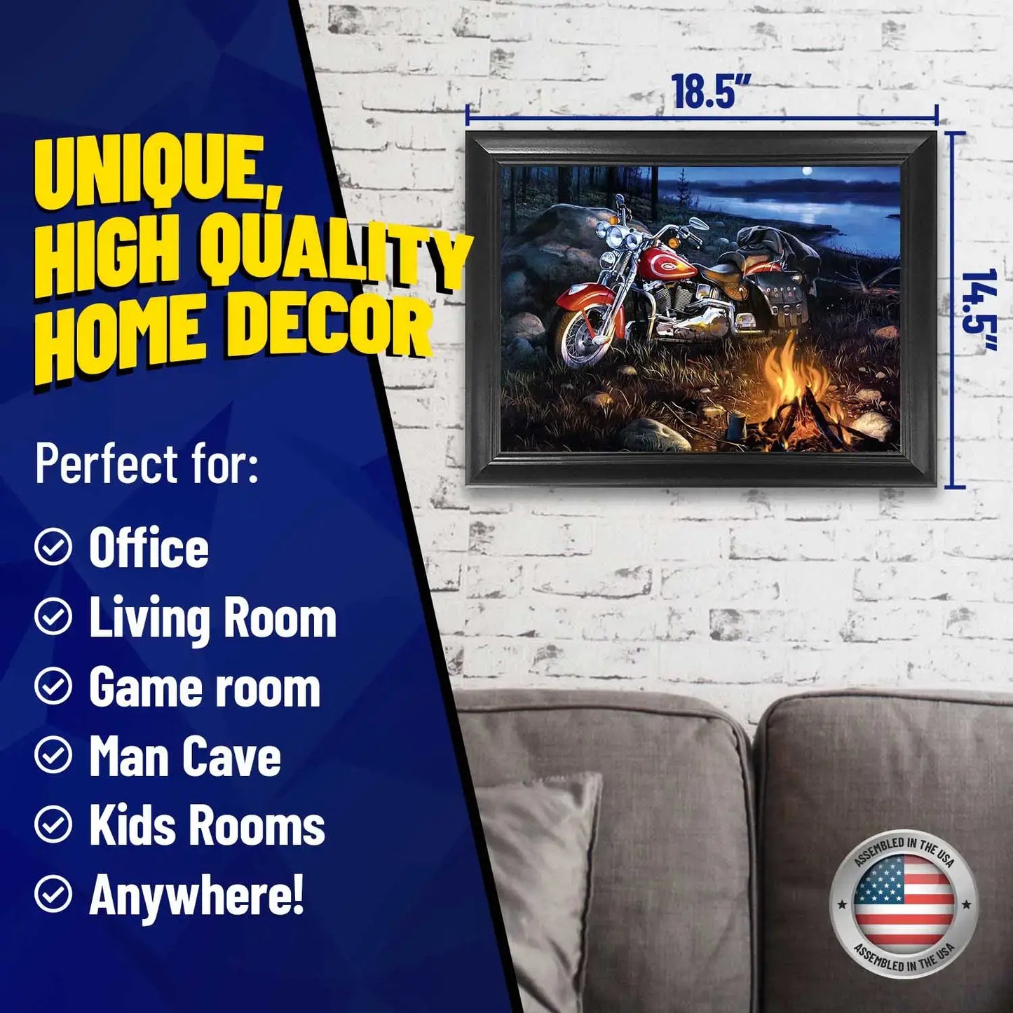 Harley Davidson 3D Lenticular Wall Art