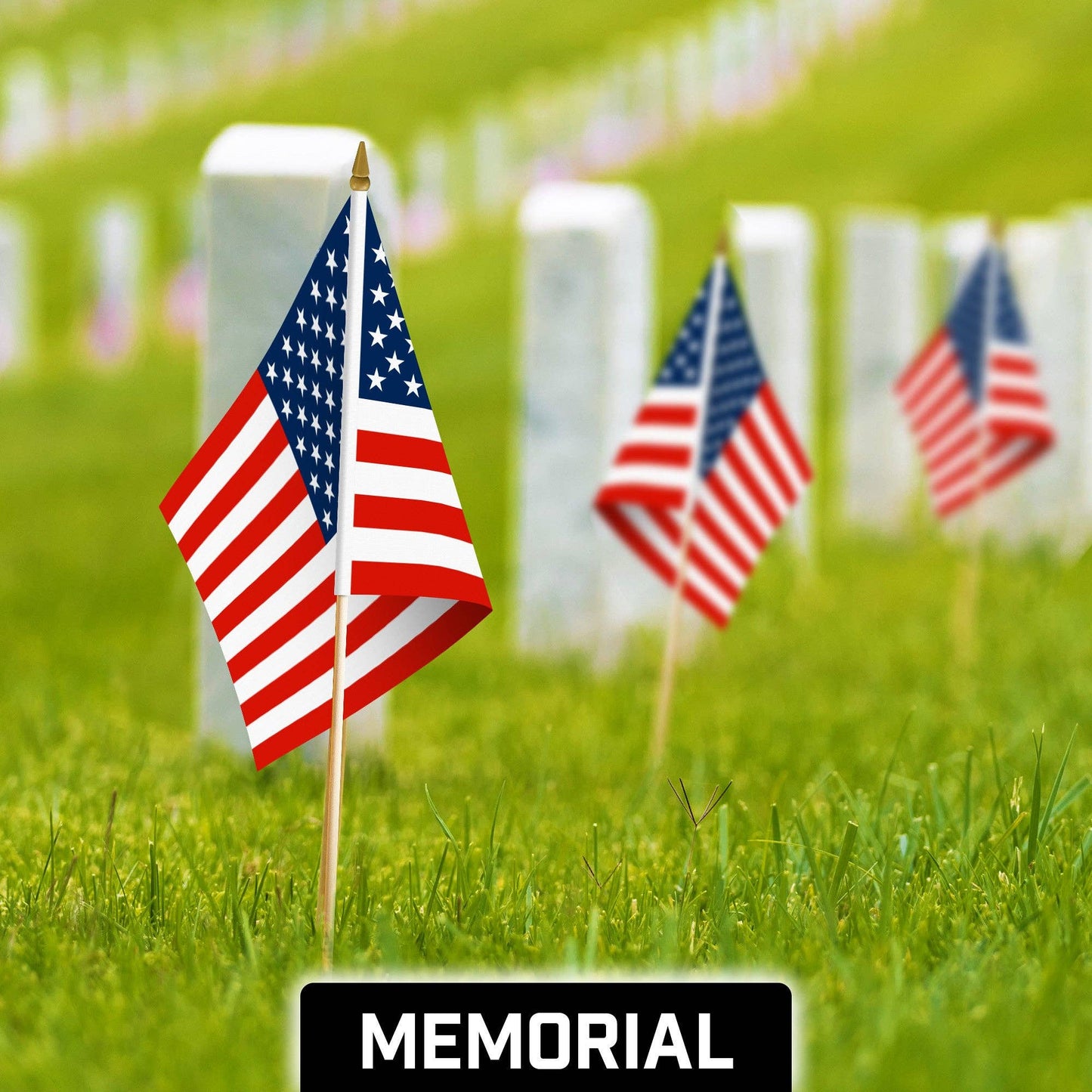 Handheld American USA Stick Flags