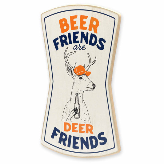 Beer Friends Are Deer Friends Wood Wall Decor