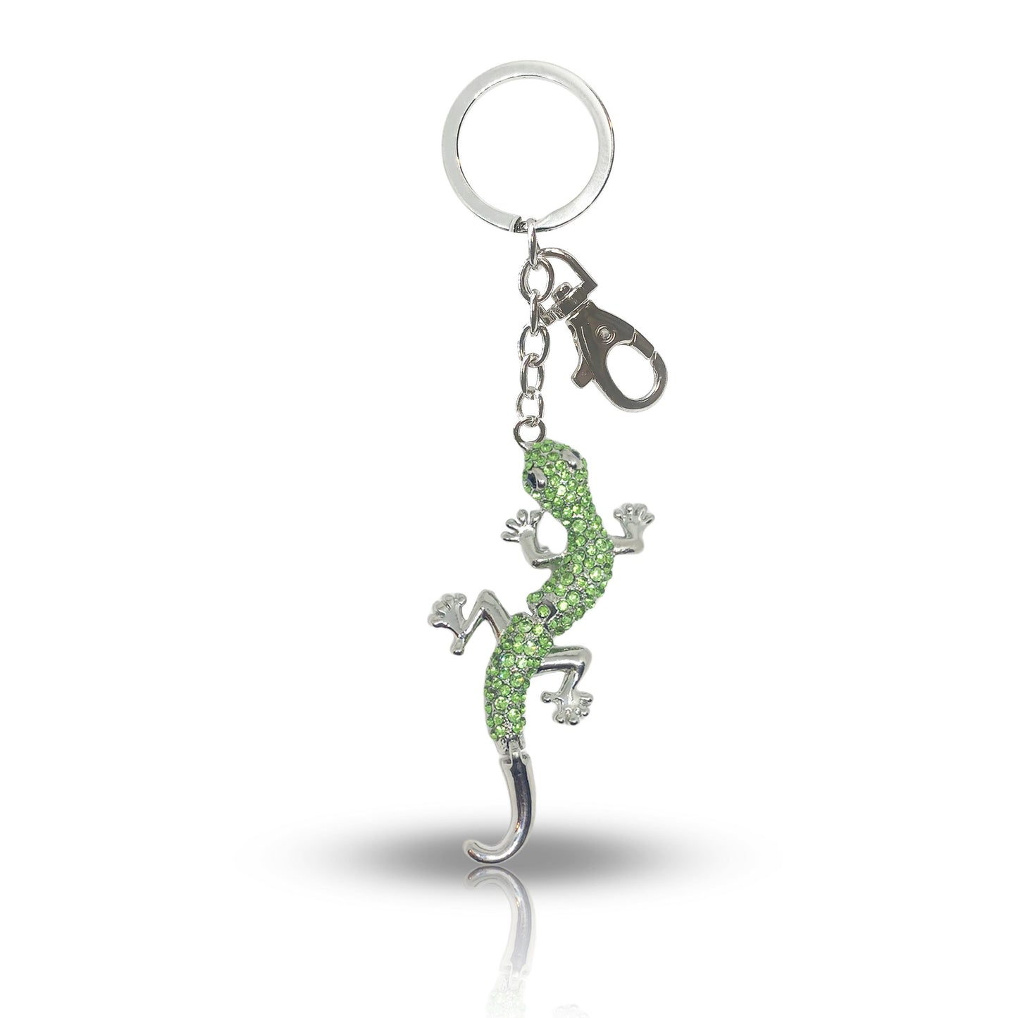 Gecko Rhinestone Bling Bag Charm