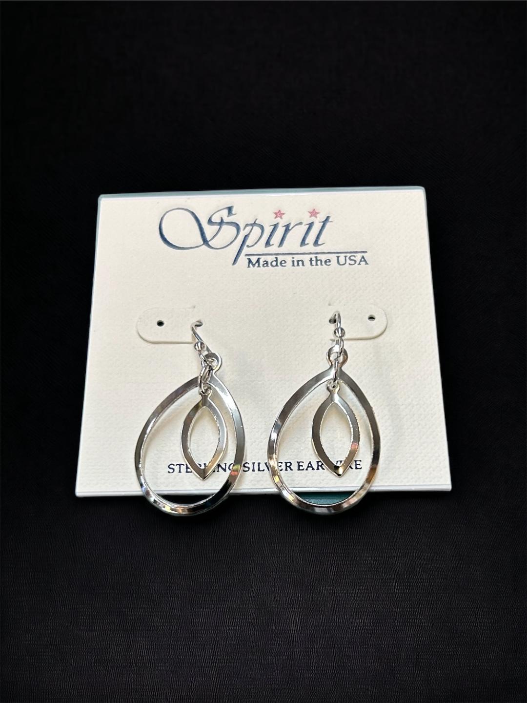 Spirit by Silver Forest Silver Open Shapes Duet Earrings