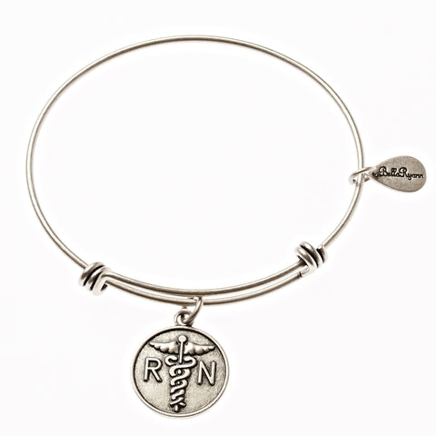 RN Nurse Expandable Bangle Charm Bracelet