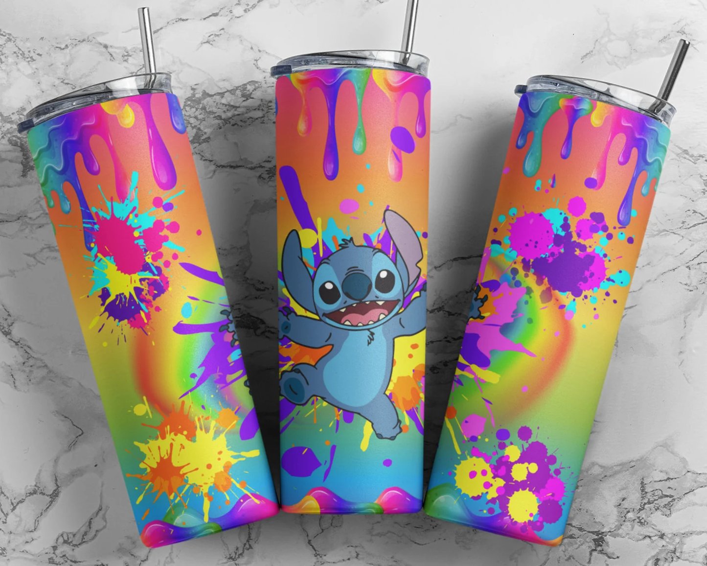 A Splash of Color Tumbler Disney Stitch
