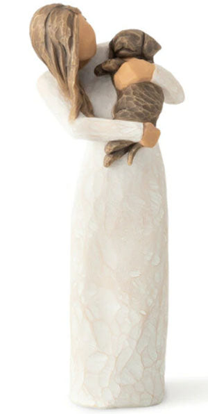 “Adorable You” (Dark Dog) Willow Tree Figurine