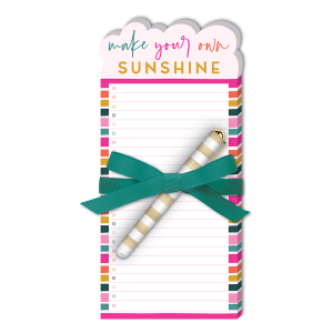 SUNSHINE STRIPES DIE-CUT NOTEPAD