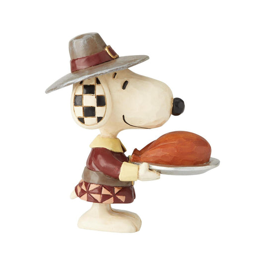 Jim Shore Peanuts Mini Snoopy Pilgrim Figurine
