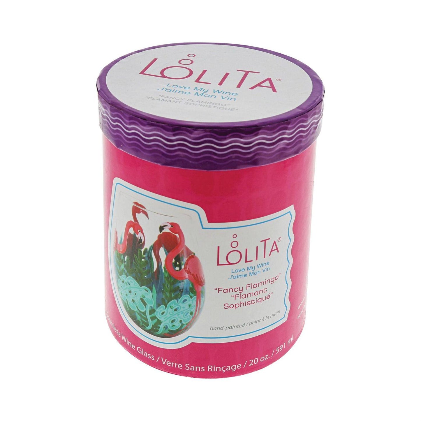 Fancy Flamingo Lolita Stemless Wine Glass