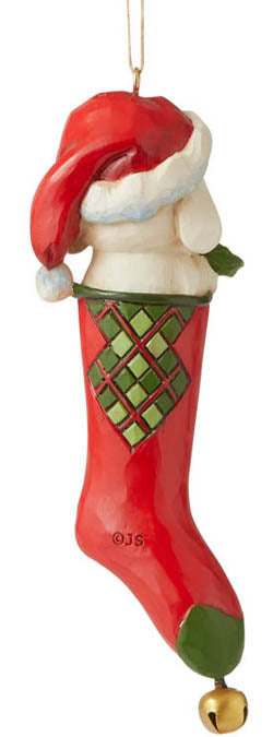Jim Shore Dog In Stocking Ornament