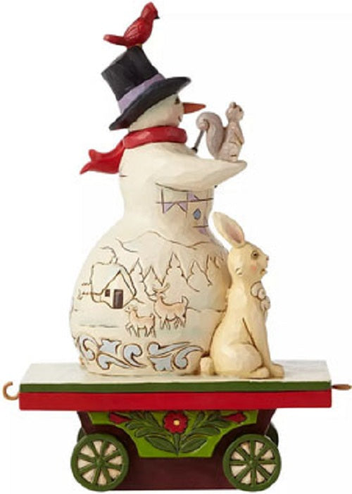Next Stop, Winter! Jim Shore Snowman Train Figurine