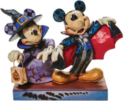 Jim Shore Mickey & Minnie "Terrifying Trick-Or-Treaters"