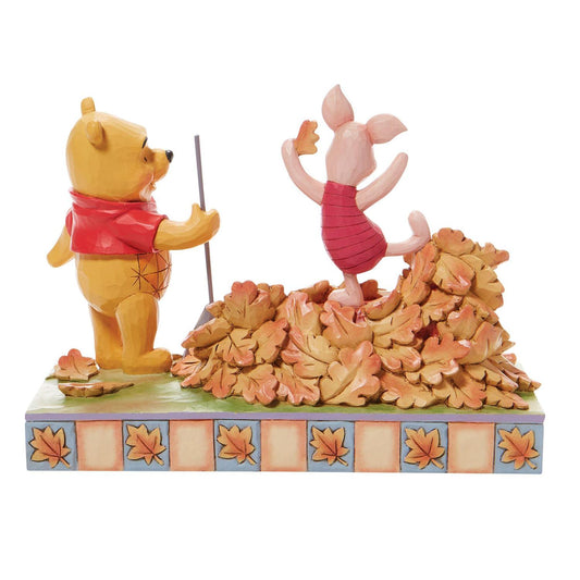Jim Shore Jumping into Fall Pooh and Piglet Fall