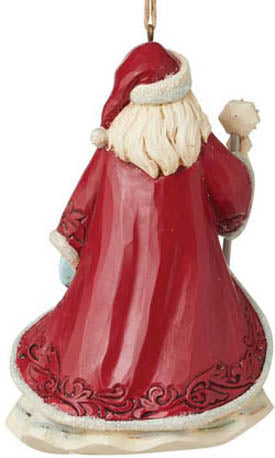 Jim Shore Wonderland Santa/Snowflakes Ornament