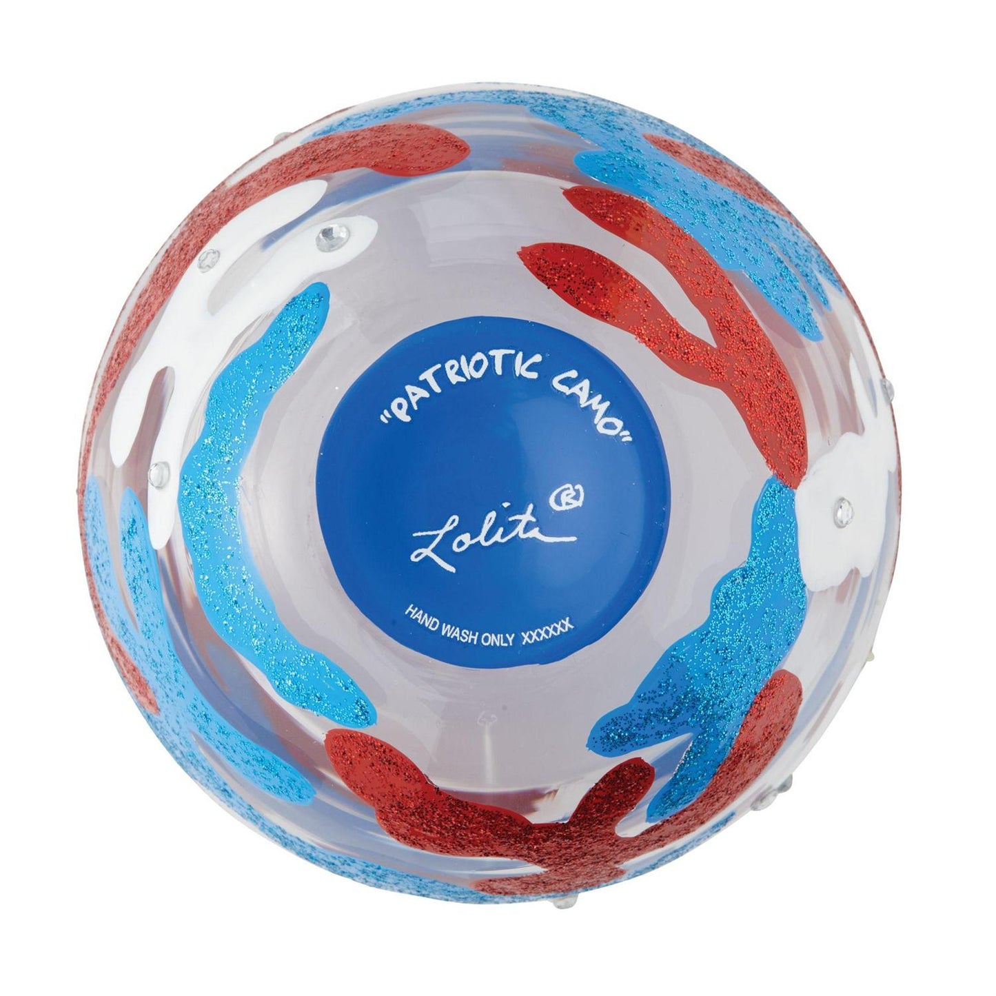 Patriotic Camo Lolita Stemless Wine Glass Enesco