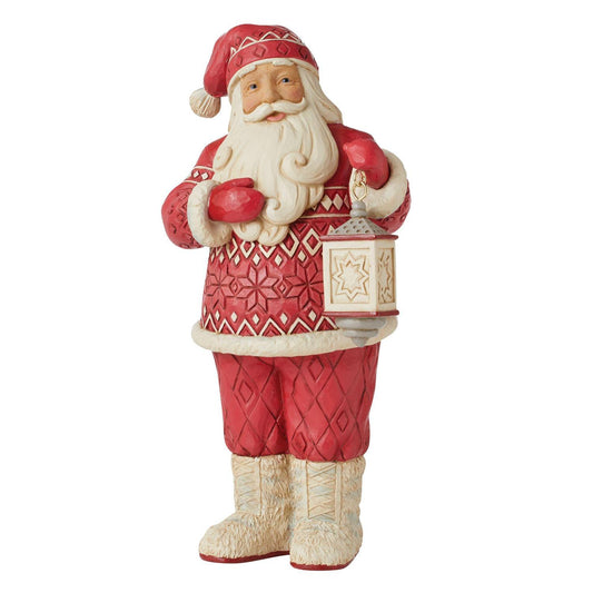 Jim Shore Nordic Noel Bundled Up for a Cozy Christmas Santa Figurine