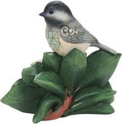 Jim Shore Joy Blooms Here Chickadee