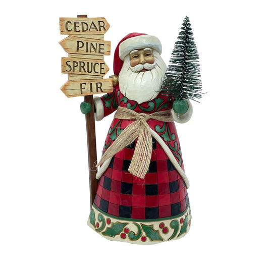 Jim Shore Country Living Santa with Tree Figurine