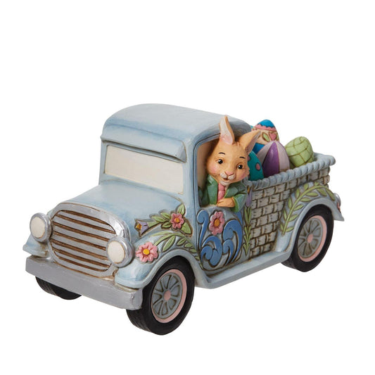 Jim Shore Easter Truck with Bunny and Eggs