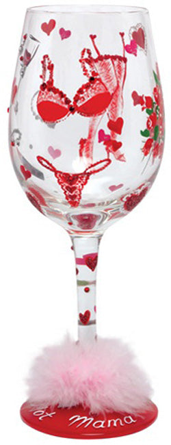 “Hot Mama Valentine” Lolita Wine Glass