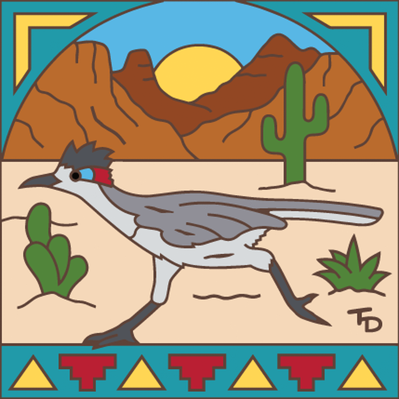 Desert Roadrunner Tile
