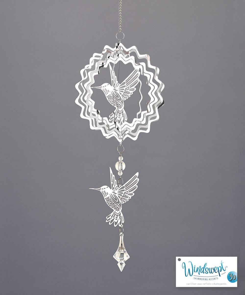Stainless Steel 3D Hummingbird Sun Catcher