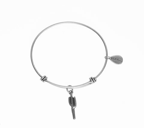 Saguaro Cactus Expandable Bangle Charm Bracelet