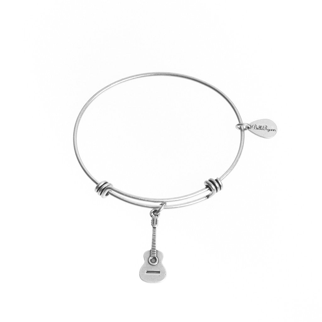 Guitar Expandable Bangle Charm Bracelet
