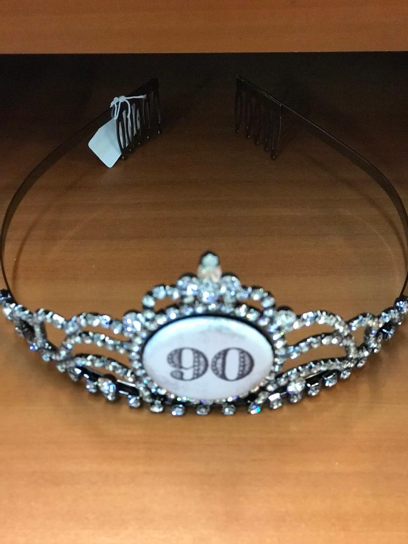 90th 2024 birthday tiara