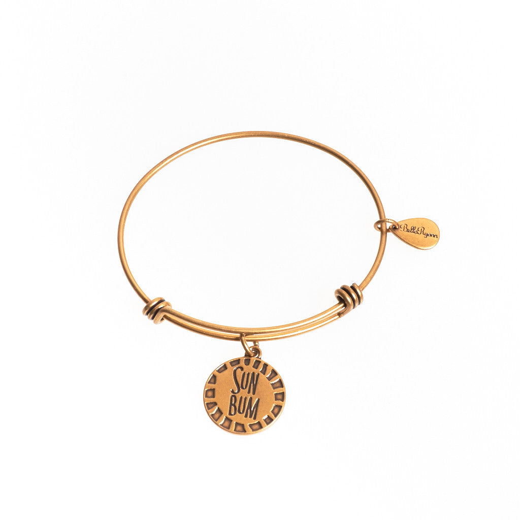Sun Bum Gold Expandable Bangle Charm Bracelet