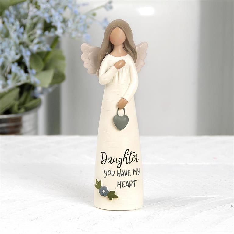 “DAUGHTER” ANGEL HOLDING BLUE HEART