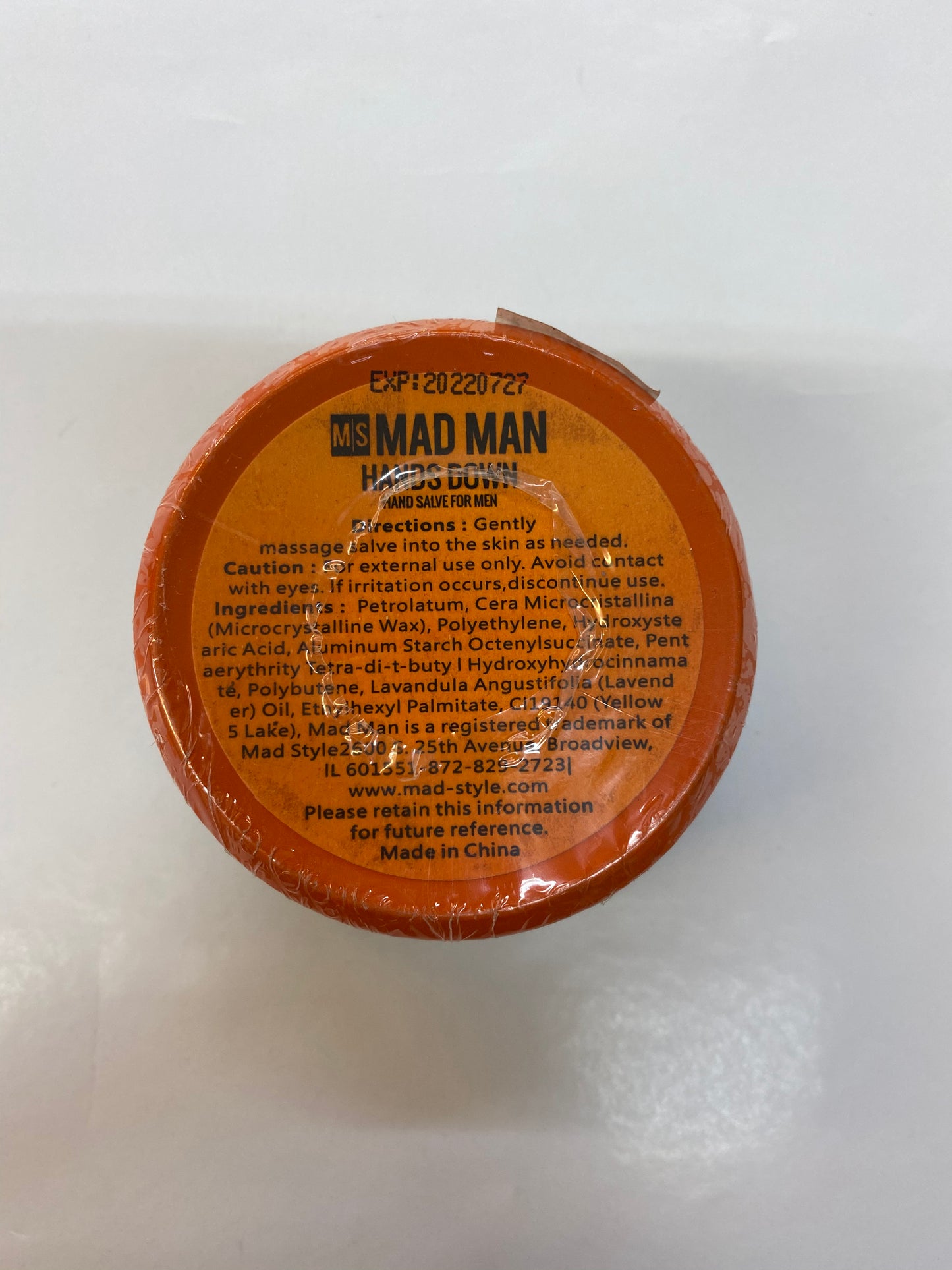 Mad Man Hands Down Hand Salve for Men