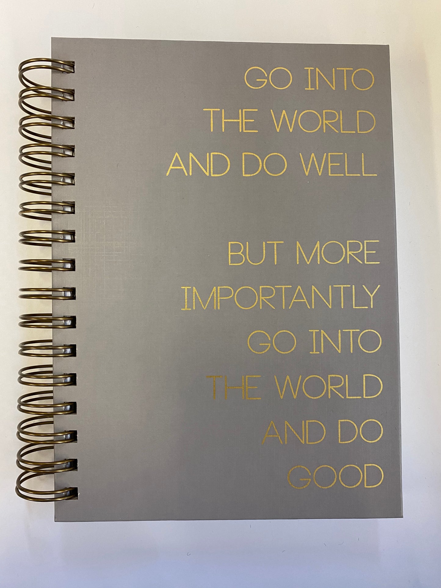 Go into the world and do well, but more importantly go into the world and do good Journal