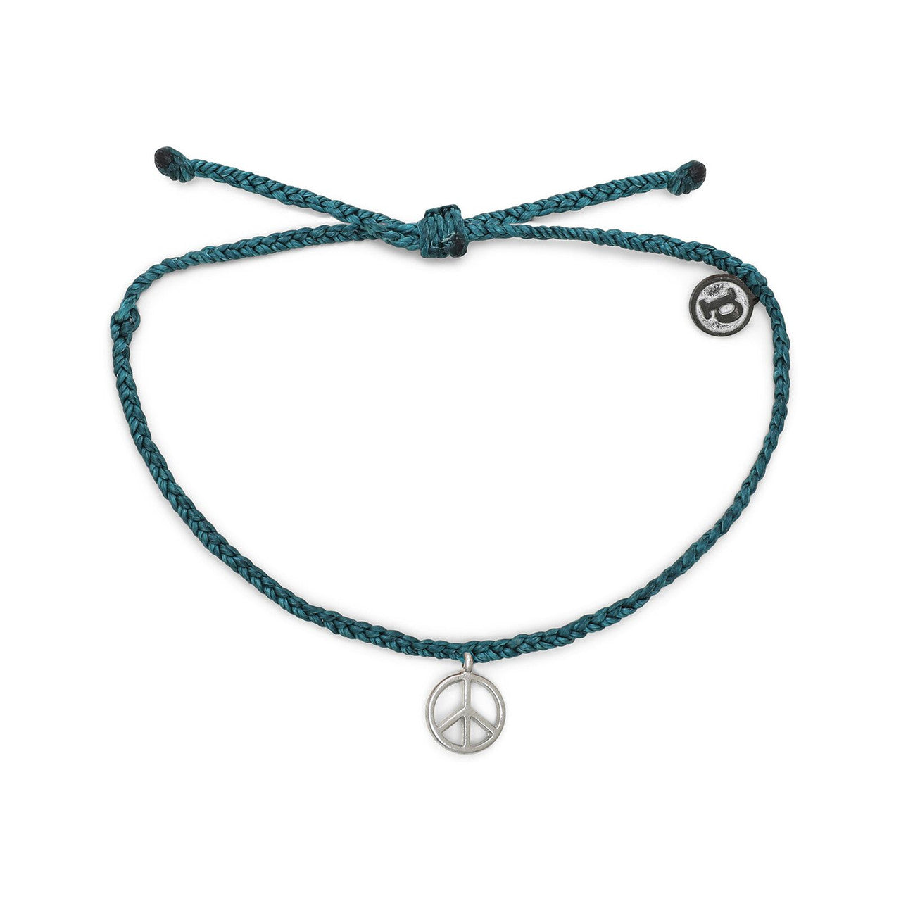 Peace Sign Silver Bracelet