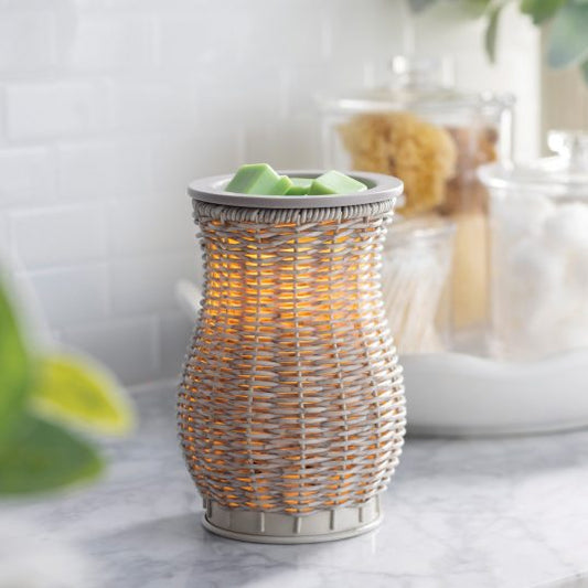 Graywash Wicker Illumination Fragrance Warmer