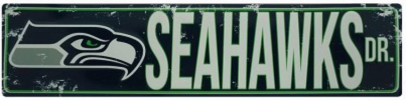 Seattle Seahawks Street Sign