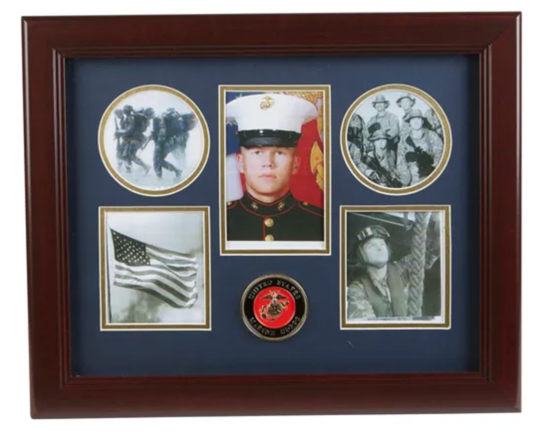 U.S. Marine Corps Medallion 5 Picture Collage Frame
