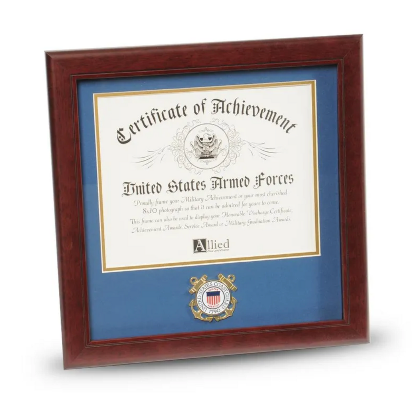 U.S. Coast Guard Medallion 8-Inch by 10-Inch Certificate Frame