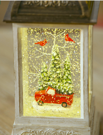 Truck with Cardinals LED Lantern