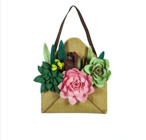 Sale!! Envelope of Succulents Door Décor