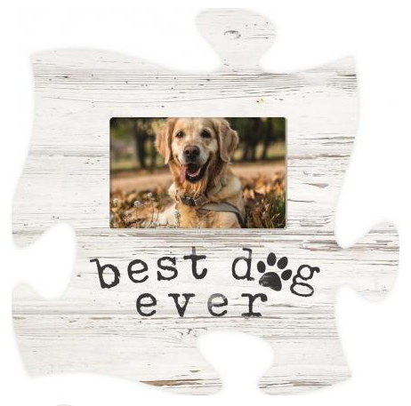Best Dog Ever Puzzle Piece Photo Frame