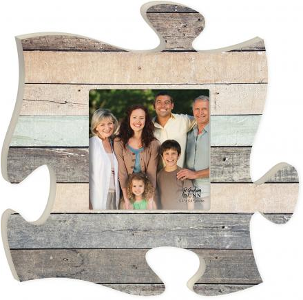 Multi Color Wood Puzzle Piece Photo Frame