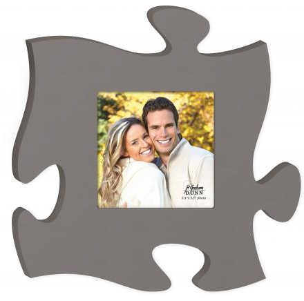 Dark Grey Puzzle Piece Photo Frame