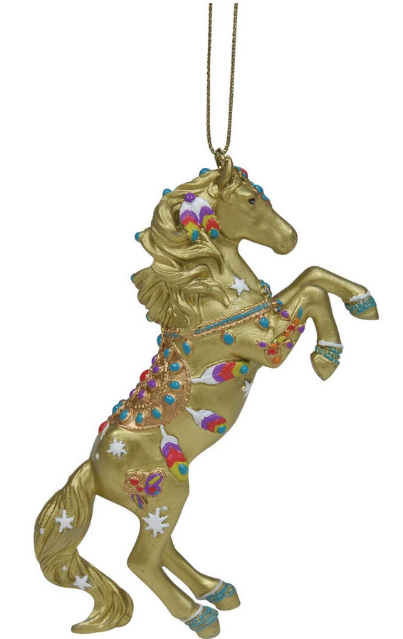 Golden Jewel Painted Ponies Ornament
