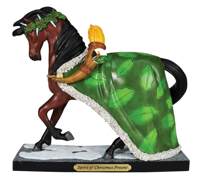 Spirit of Christmas Present Painted Ponies Figurine