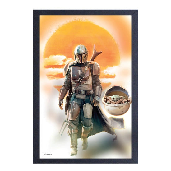 The Mandalorian Mando & The Child Framed Print